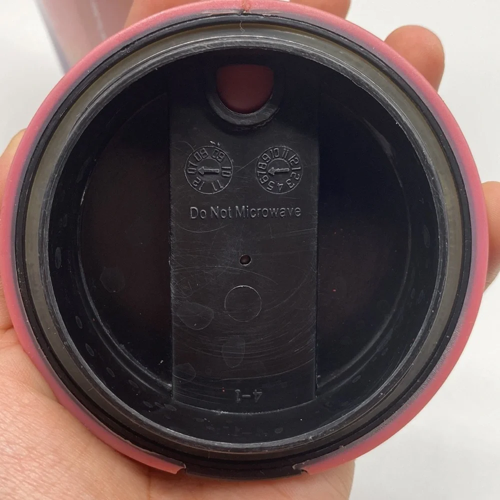 Starbucks 2007‎ Pink Travel Coffee Mug Tumbler 16 Oz Fl